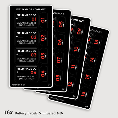 Customizable Labels for Canon LP-E6P Batteries