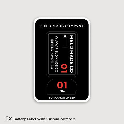 Customizable Labels for Canon LP-E6P Batteries