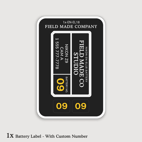 Étiquettes personnalisables pour batteries Nikon EN-EL18