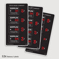 12x Customizable sticker Labels for Sony NP-FZ100 Batteries-by Field Made Co