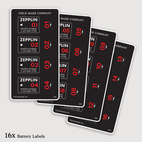 Customizable Labels for Sony NP-FZ100 Batteries