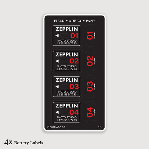 Customizable sticker Labels for Sony NP-FZ100 Batteries-by Field Made Co