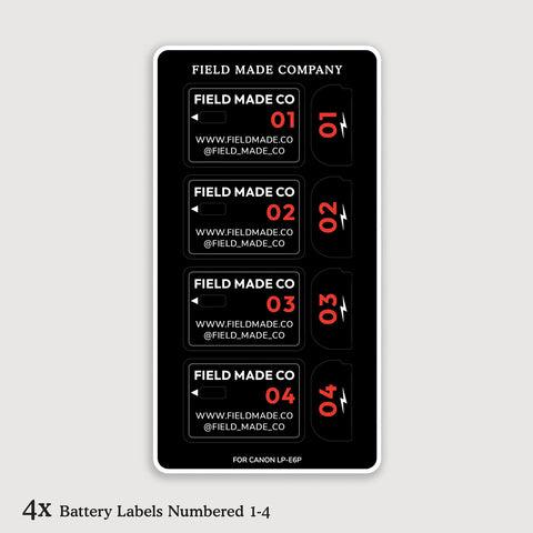 Étiquettes personnalisables pour batteries Canon LP-E6P