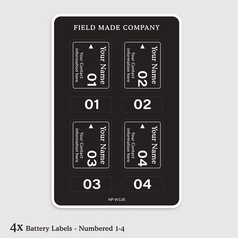 Customizable Labels for Fujifilm NP-W126 Batteries