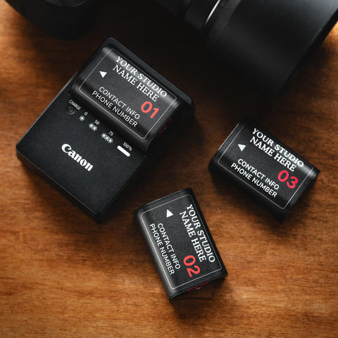 Customizable Labels for Canon LP-E6N / LP-E6 Batteries