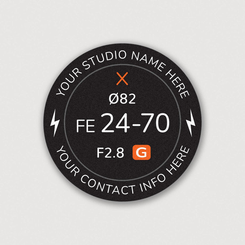 Customizable lens and camera labels for photographers and filmmakers ...