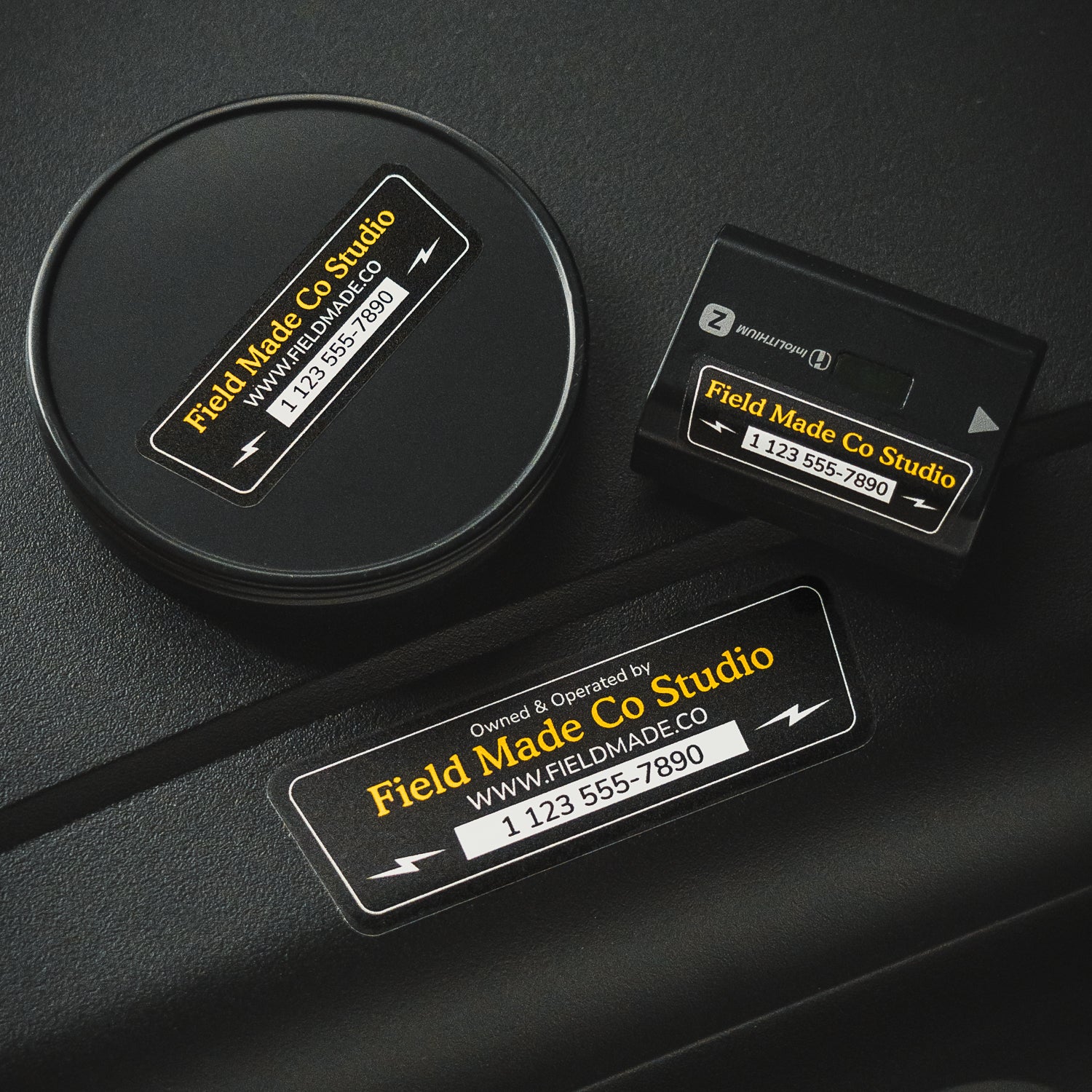 Gear Label Premium Customizable ID Gear Labels for Photographers & Filmmakers ...