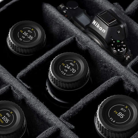 Lens Indicator Vinyl Sticker for Nikon F Front & Rear Caps