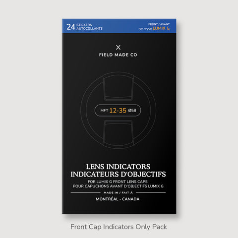 Lens Indicator Vinyl Sticker Packs for Lumix G Caps