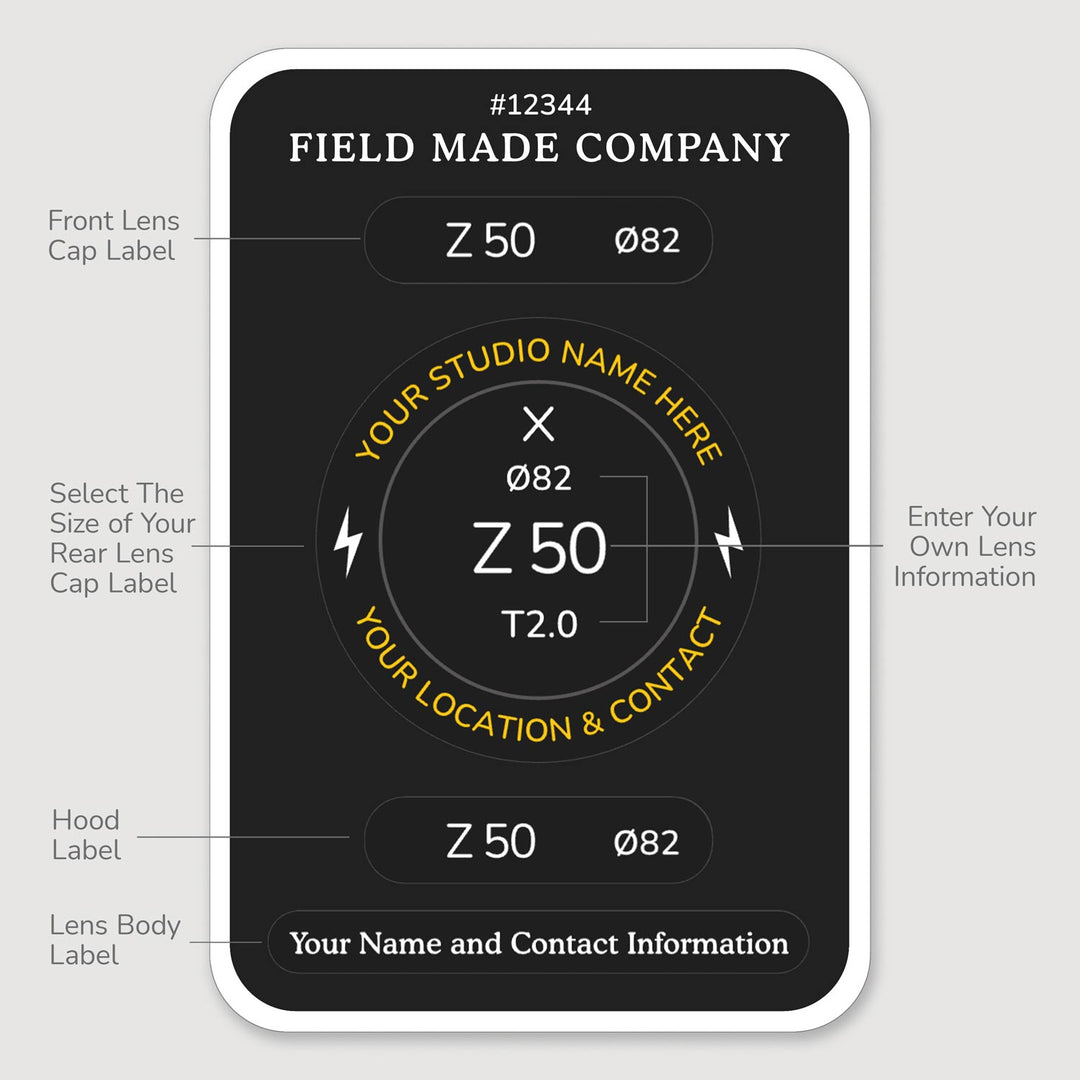 Lens Sticker Fully Customizable Lens Cap Stickers by Field Made Co - Quick ...