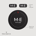 Leica M-E (Typ 220) camera indicator label, classic finish, by Field Made Co