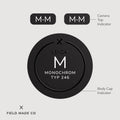 Leica M Monochrom (Typ 246) camera indicator label, classic finish, by Field Made Co