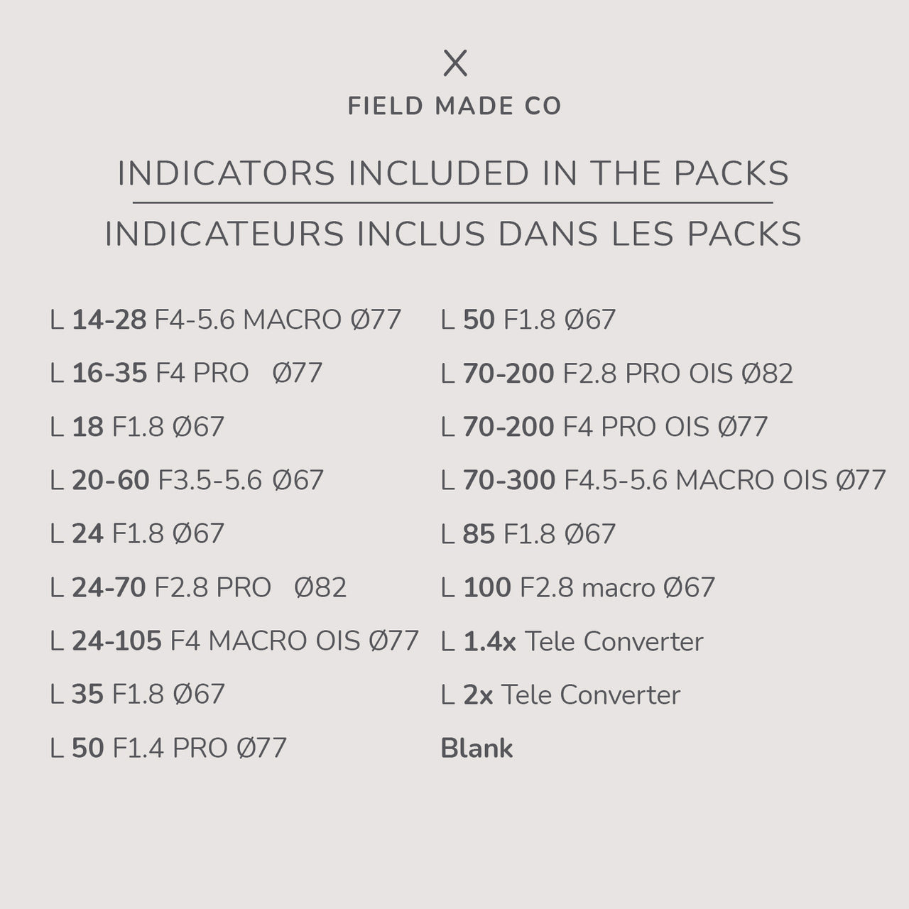 Lumix S & G Indicators – Field Made Co