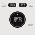Nikon F6 film camera indicator label for standard black caps by Field Made Co