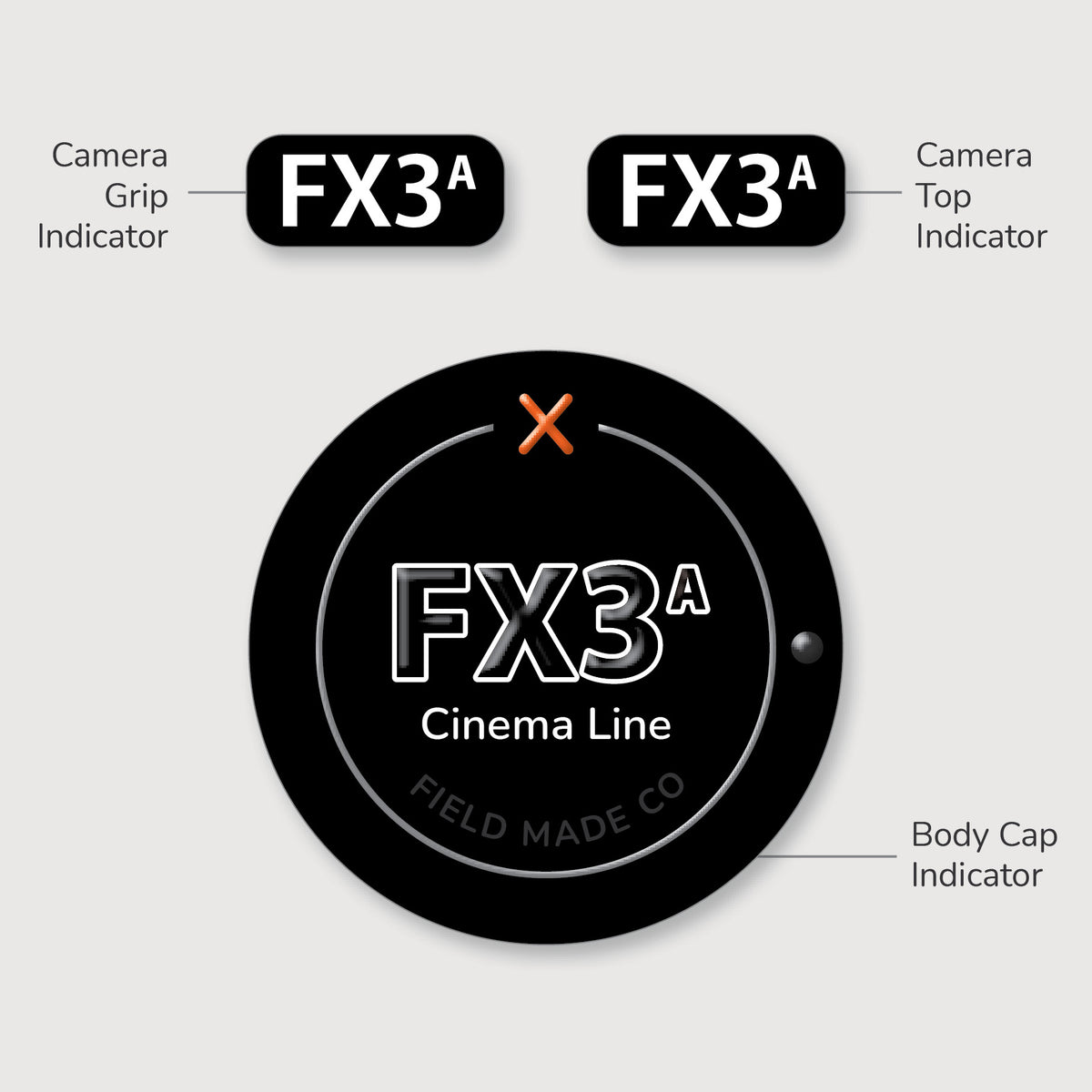 Camera Cap Stickers For Sony Cinema Line Cameras by Field Made Co ...