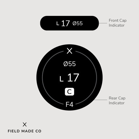 Lens Indicator Vinyl Sticker for Sigma L-Mount Front & Rear Caps