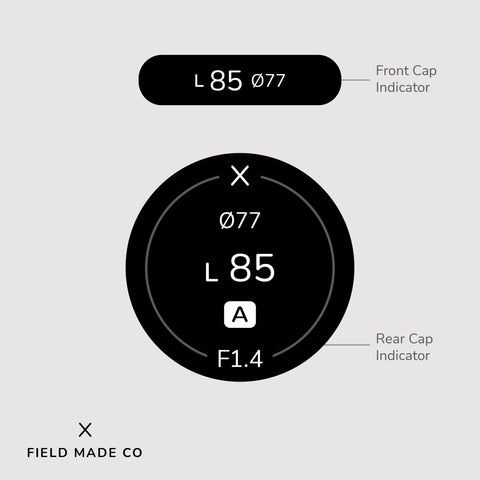 Lens Indicator Vinyl Sticker for Sigma L-Mount Front & Rear Caps