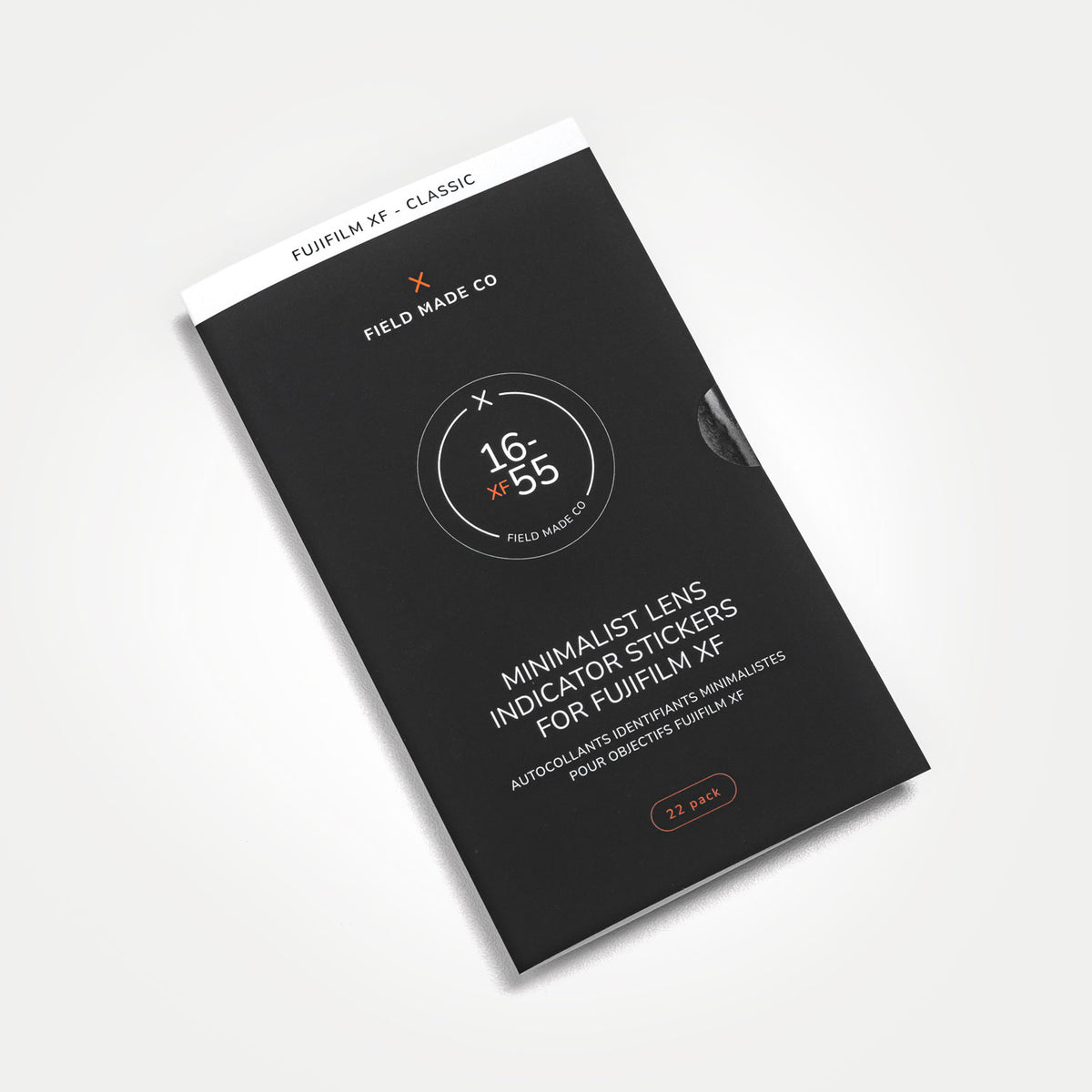 Lens Cap Sticker Labels for Fujifilm XF Lenses | Field Made Co.