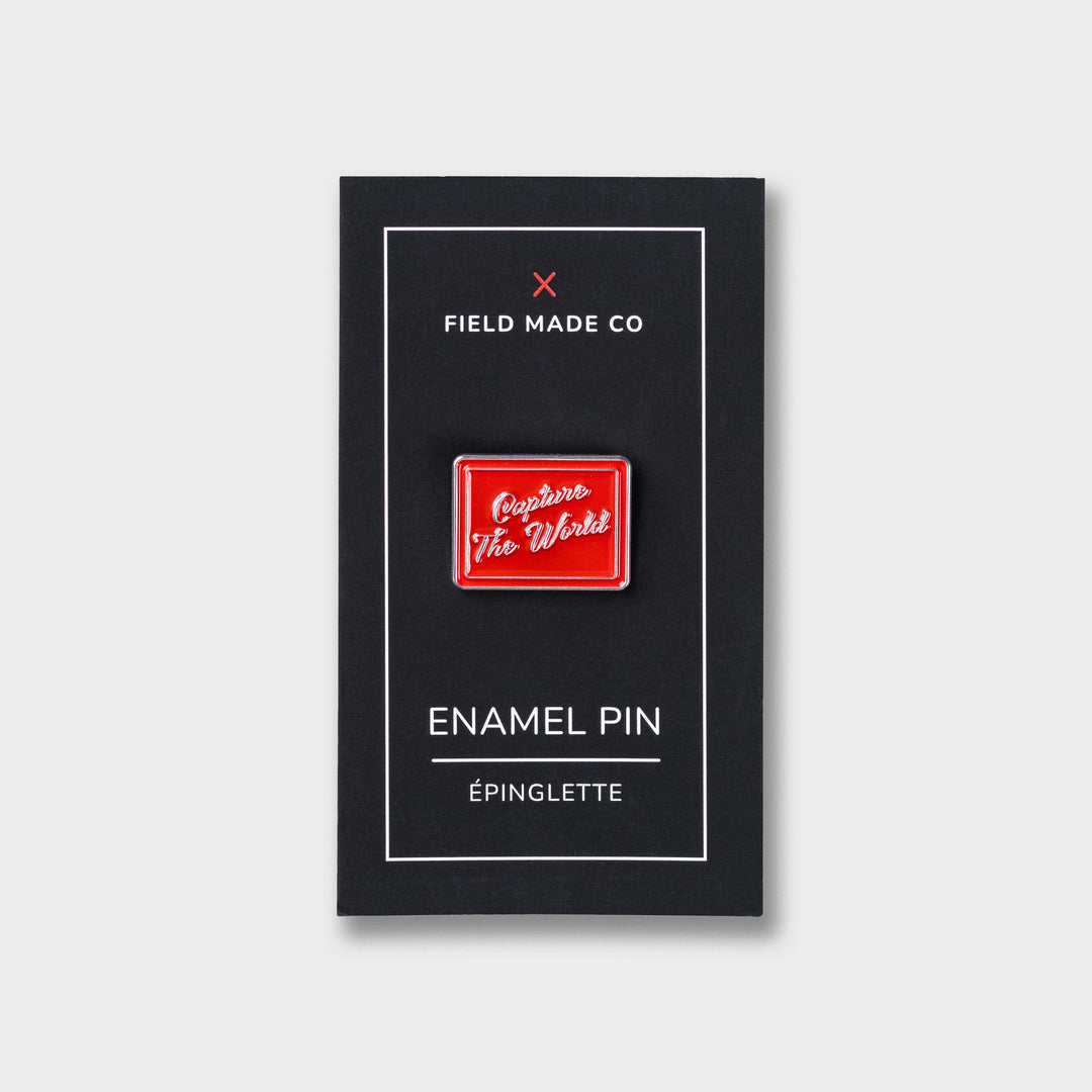 Capture the World Enamel Pin Field Made Co
