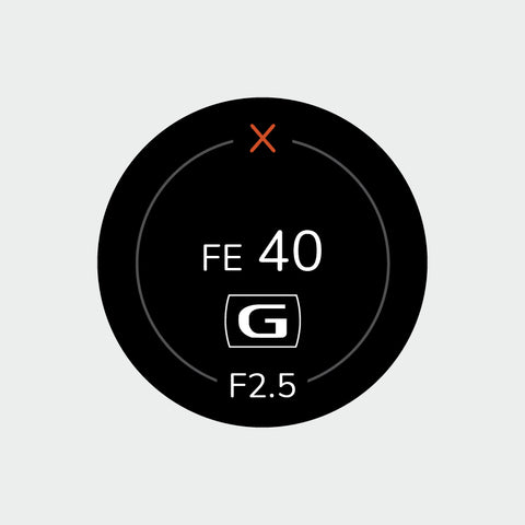 Autocollant identifiant pour objectif Sony FE - Single